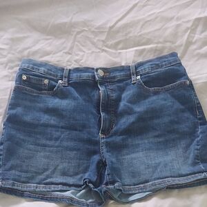Banana Republic Blue Jean Shorts Mid-Rise Size 12
